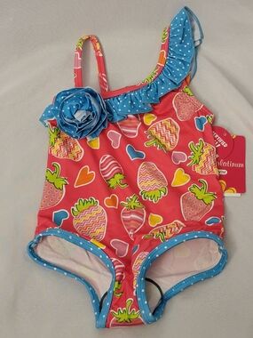 NWT Pink Platinum Toddlers One-Piece Swimsuit Size 2T